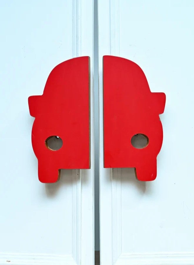 Look Mumma Red Car Wooden Primium Cupboard Handle/Drawer - Handcrafted Kids Room Hardware - Image 5