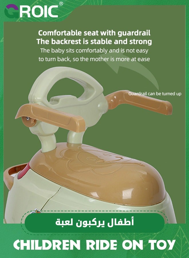 GROIC دراجة نارية للأطفال، سيارة ركوب كرتونية للأطفال، دراجة نارية كهربائية تعمل بالبطارية 6 فولت مع مصابيح أمامية LED، موسيقى، دواسة، للأمام/الاحتياطي، ألعاب دراجات نارية بثلاث عجلات، سكوتر كهربائي للأطفال - Image 5