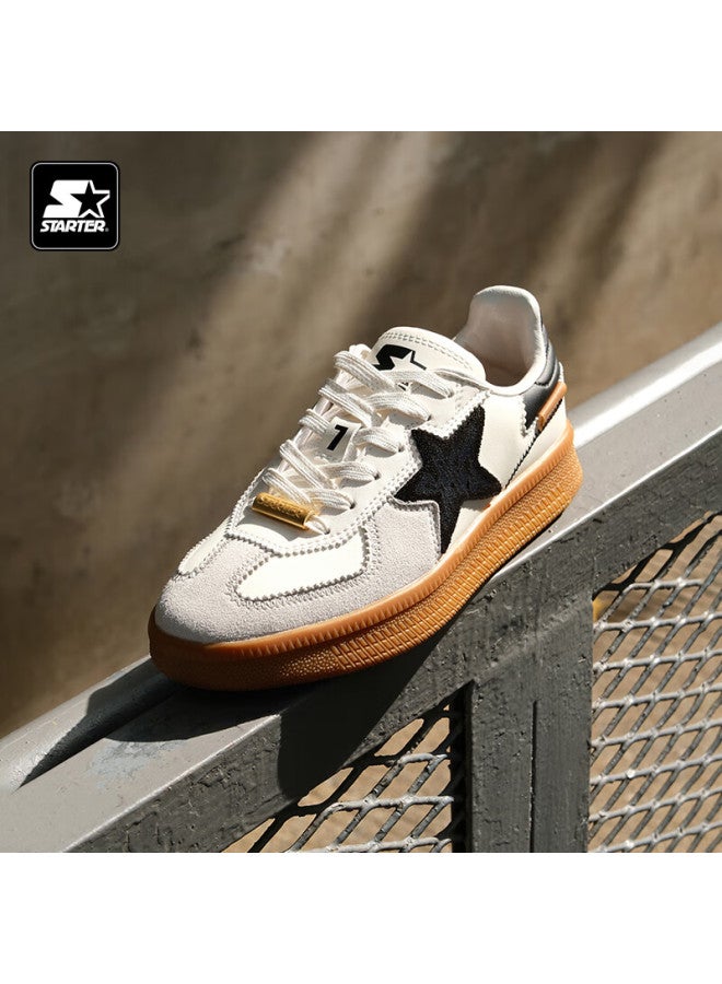Starter [celebrity Style] 2025 Heavyweight New T-toe Suede Casual Uni Dexun Shoes, White, Size 40 - Image 1