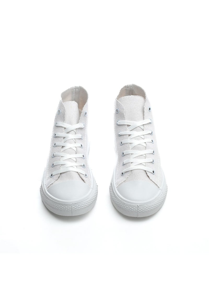Desert - Basic Lace-Up Knit Flat Sneakers For Men - Image 1