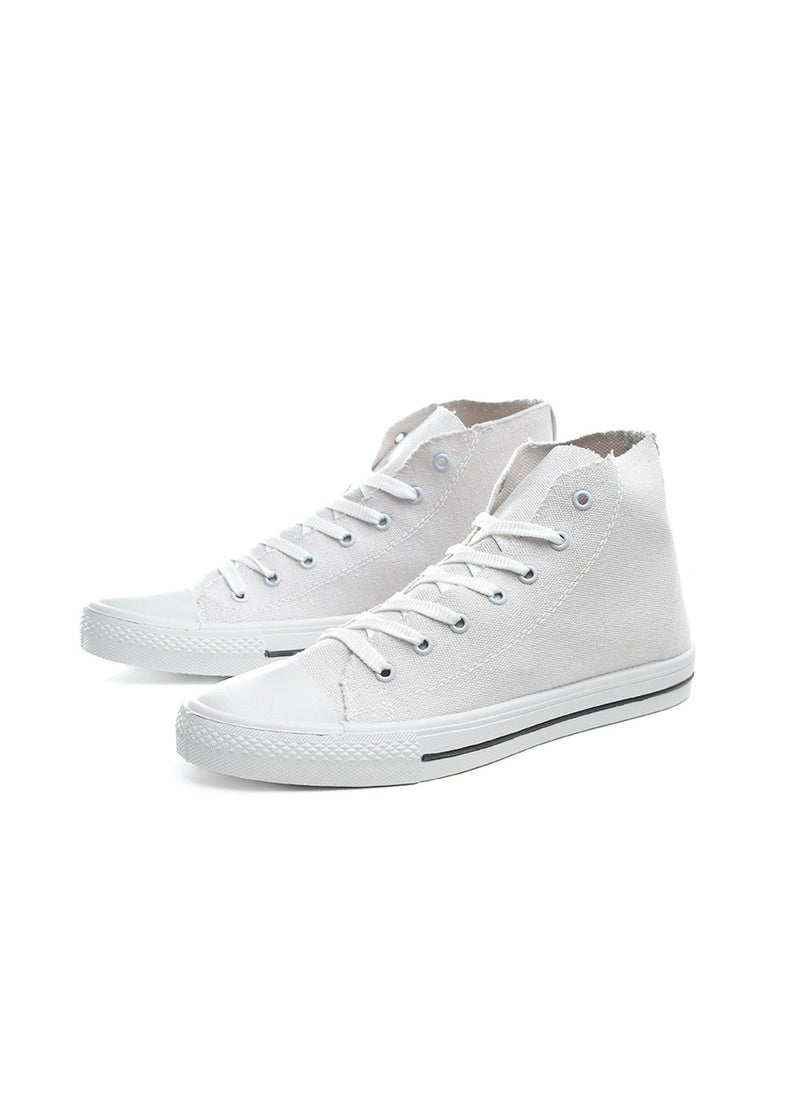 Desert - Basic Lace-Up Knit Flat Sneakers For Men - Image 1
