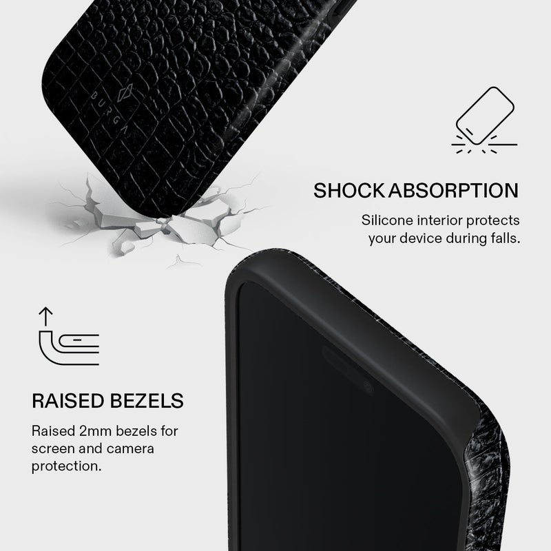 بورجا جراب آيفون  برو ماكس لمسة الحاصد الفاخر متوافق مع حماية هجينة مزدوجة الطبقات من البلاستيك الصلب والسيليكون مقاوم للخدش والصدمات - Image 4