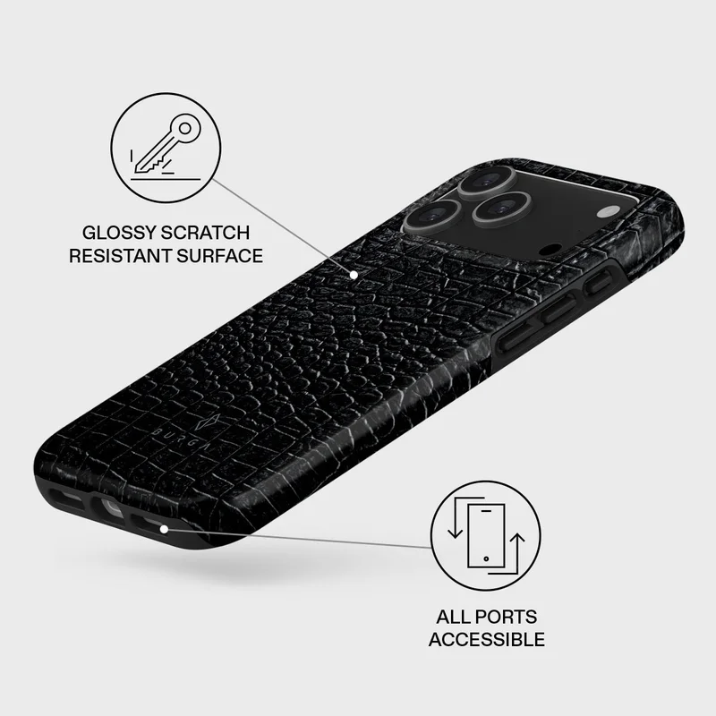 بورجا جراب Reaper’s Touch Premium لهاتف iPhone 17 Pro Max متوافق مع هيكل صلب مزدوج الطبقات هجين + حماية من السيليكون - غطاء محمول مقاوم للخدش والصدمات