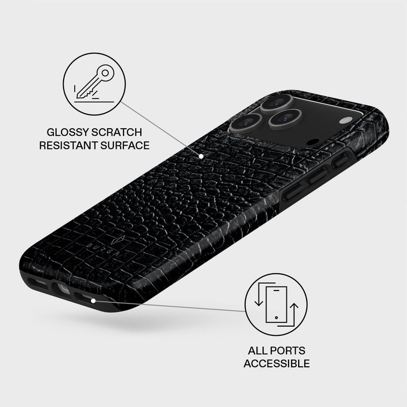 بورجا جراب آيفون  برو ماكس لمسة الحاصد الفاخر متوافق مع حماية هجينة مزدوجة الطبقات من البلاستيك الصلب والسيليكون مقاوم للخدش والصدمات - Image 3