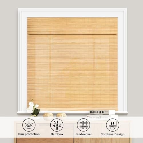 Shuyeon Window Blinds Roman Shades for Indoor Windows, Light Filtering Cordless Mini Blinds, Easy to Install Roman Shades for Window,20" W x 64" H - Image 3