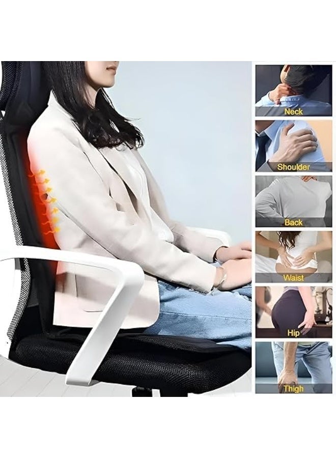 جهاز تدليك كهربائي للجسم مع 5 محركات تدليك وخاصية الاهتزاز والتسخين وتصميم مريح للرقبة والظهر والكتفين والساقين - Image 2