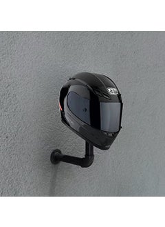 Weekend Hunters Weekend Hunters Multi Functional Motorcycle Helmet Holder with Wood Top Jacket Laptop Bag Hanger Hat Hanger Wall Mount for Home Office Showroom  - Image 5