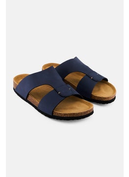 Algspar Men Slip On Cork Sandals, Navy Blue  - Image 1