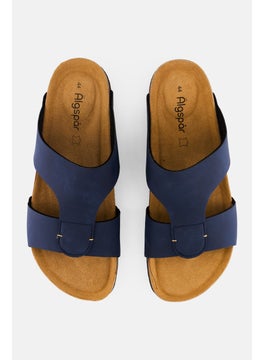 Algspar Men Slip On Cork Sandals, Navy Blue  - Image 4