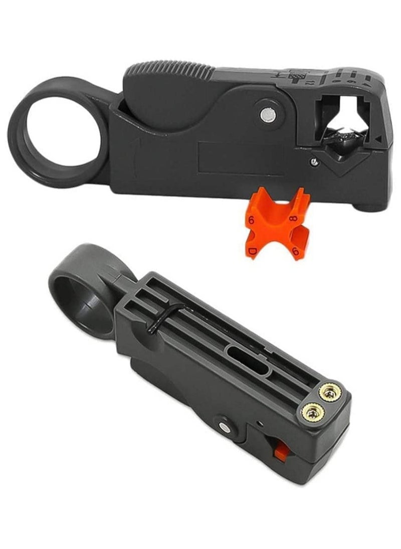 Oubao New Rotary Coax, Cable Stripper (2-Blades Model), Adjust Blades‘ Depth For RG-58 (3C2V), RG6 (5C2V), RG59/62 (4C2V), RG-174 (HT-332D), Model : 332B  - Image 2