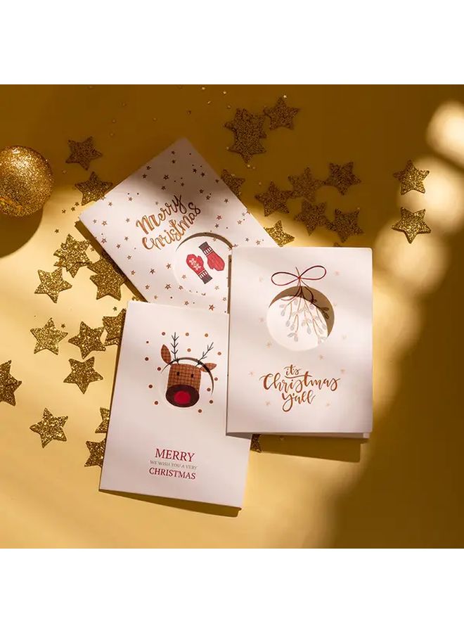 بطاقات التهنئة النوردية ثلاثية الطي مع ظروف - موديل F - 3 تصميمات - ورق فاخر - Image 3