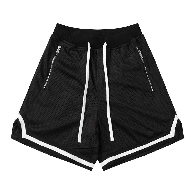 Correct Version of FOG Multi-line ESSENTIALS New Letter Printed Short-sleeved Loose High Street Sports Shorts Set Black pants 