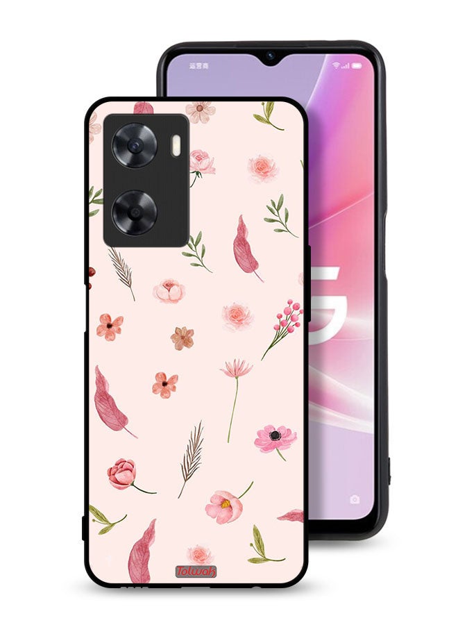 Tolwak Oppo A77s Protective Case Cover Leaves And Roses Pattern - Image 1
