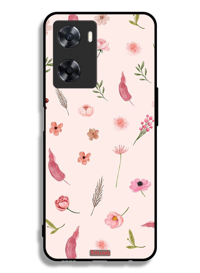 Tolwak Oppo A77s Protective Case Cover Leaves And Roses Pattern - Image 2
