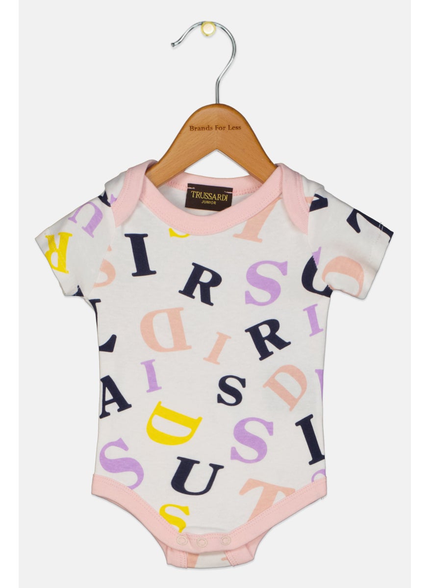 TRUSSARDI Toddlers Girl Allover Printed Bodysuit, Multicolor  - Image 1