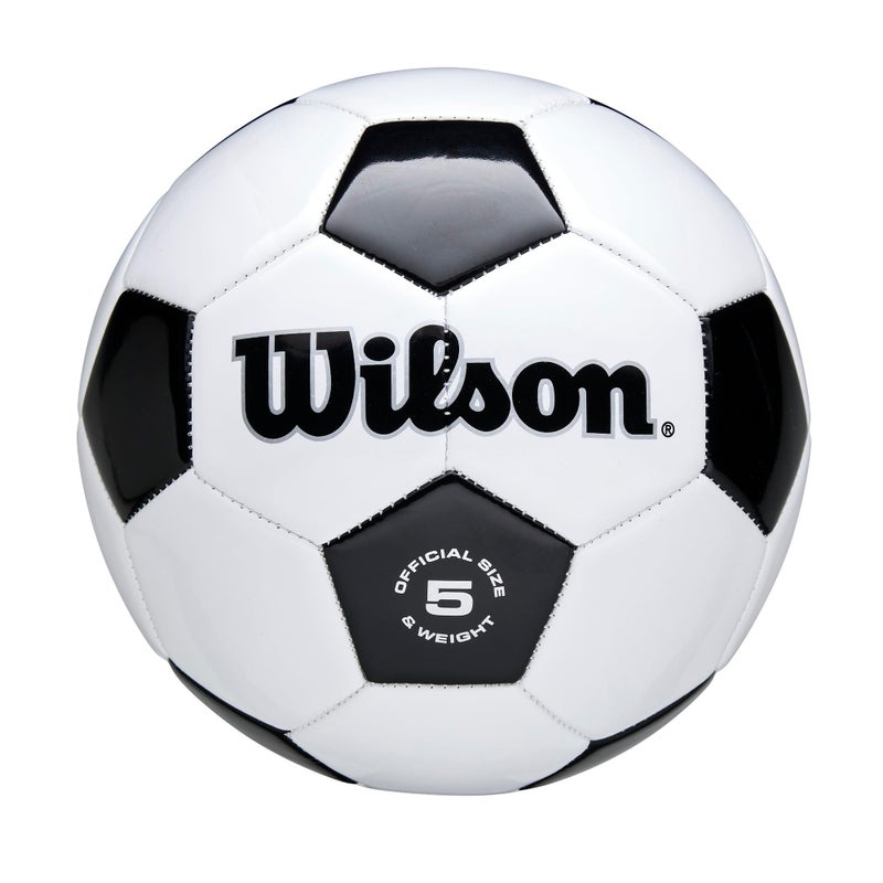 WILSON Traditional Soccer Ball - Size 5, Black/White - Image 1
