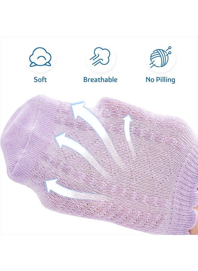 Looching 5 Pairs Baby Girls Boys Mesh Thin Cotton Socks Toddler Ruffle No Show Soft Low Cut Ankle Socks for Little Kids  - Image 2