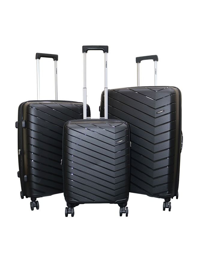 ستارجولد 3 قطع PP Hardide عجلات دوارة 360 درجة طقم حقائب سفر ترولي بقفل TSA مقاس 20/24/28 بوصة - Image 1