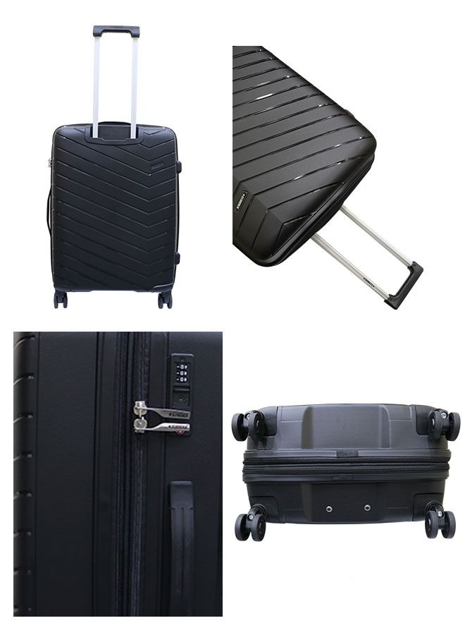 ستارجولد 3 قطع PP Hardide عجلات دوارة 360 درجة طقم حقائب سفر ترولي بقفل TSA مقاس 20/24/28 بوصة - Image 3