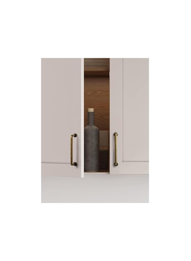 PROMASS Antique Brass Cabinet Bar Pulls 3.78" Hole Center 5 Pack Classic Vintage Retro Drawer Handles Kitchen Cupboard Bathroom Dresser Cabinet Hardware - Image 2