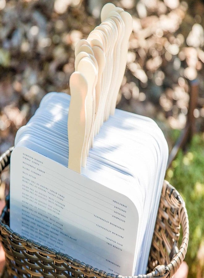 WISYOK 8 inch Craft Sticks, 20 Pack Wood Wavy Sticks, Fan Handles, Large Popsicle Sticks for Crafts, Wedding Programs, DIY Crafting, Painting Mixing - Image 5