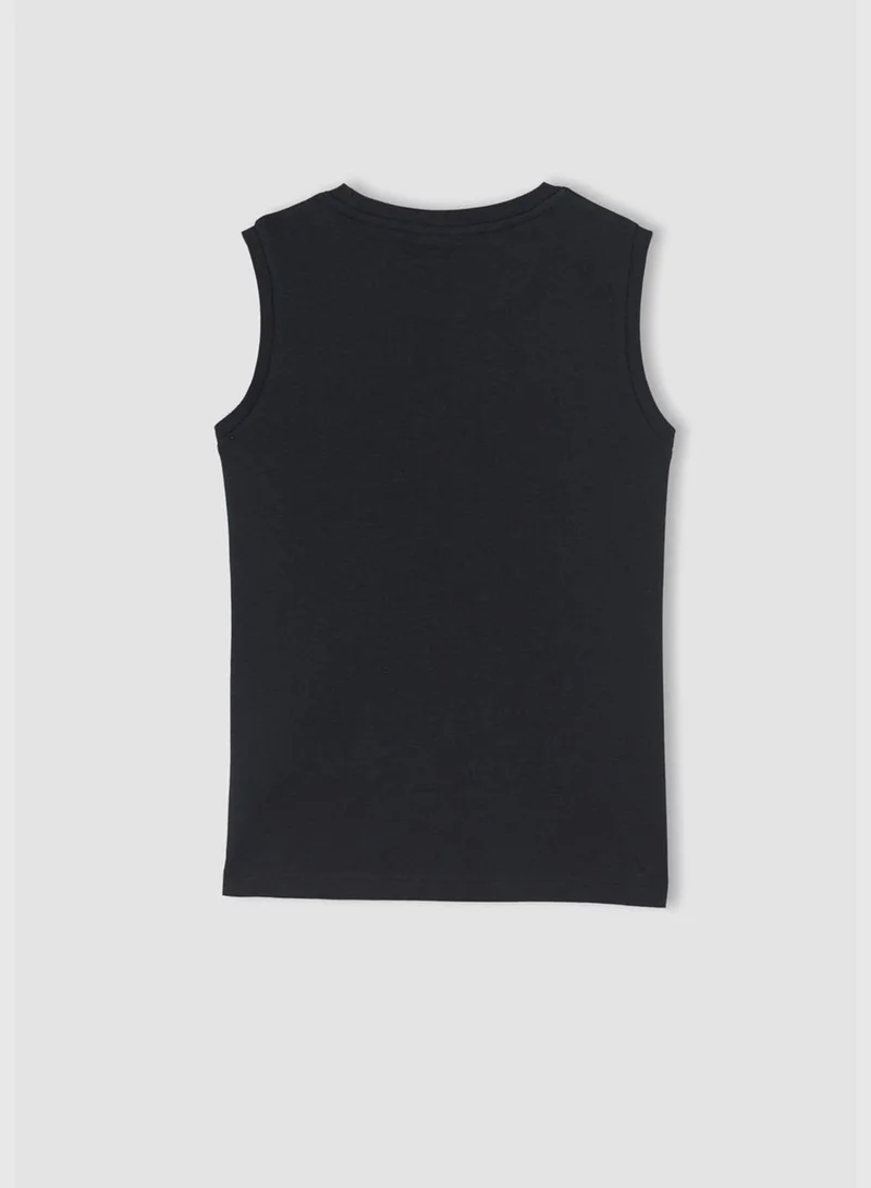 DeFacto Boy Regular Fit Sleeveless Slogan Print Vest