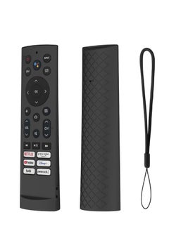 Excefore Silicone Case Cover for Hisense Voice Remote ERF3A90, Fit for Hisense U7G U9G U8 Series 4K ULED Remote Silicone Cover, with Lanyard (Black Sleeve)  - Image 1