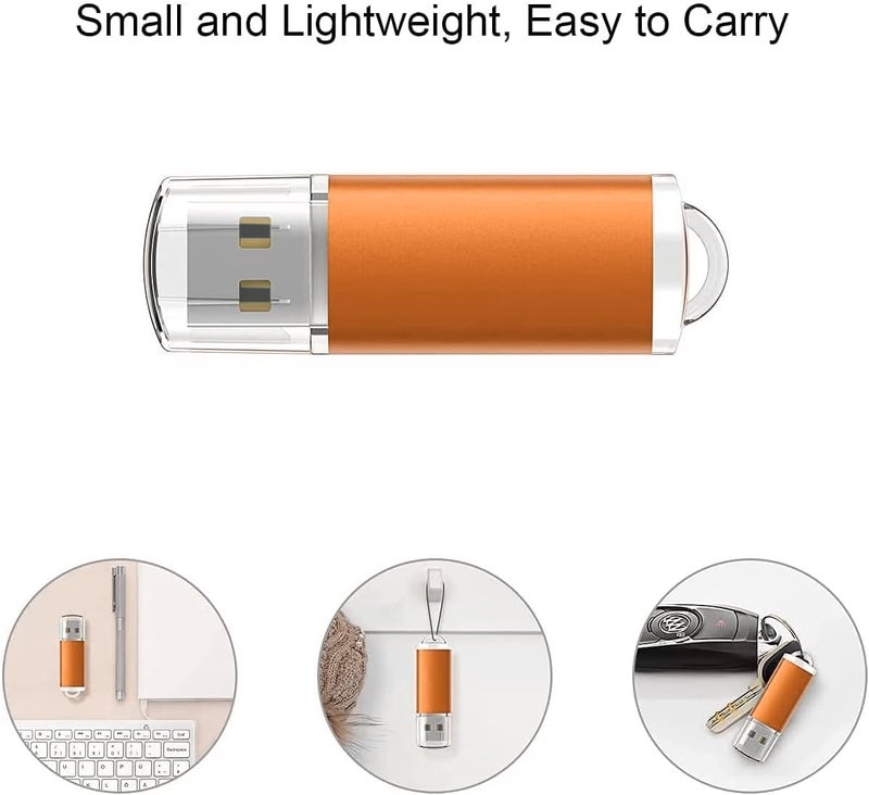 K&ZZ 4GB USB Flash Drive 5 Pack USB 2.0 Memory Sticks Flash Drives Easy-Storage 4G Thumb Drive Gig Stick Zip Drive Pen Drive, Multicolored - Image 5