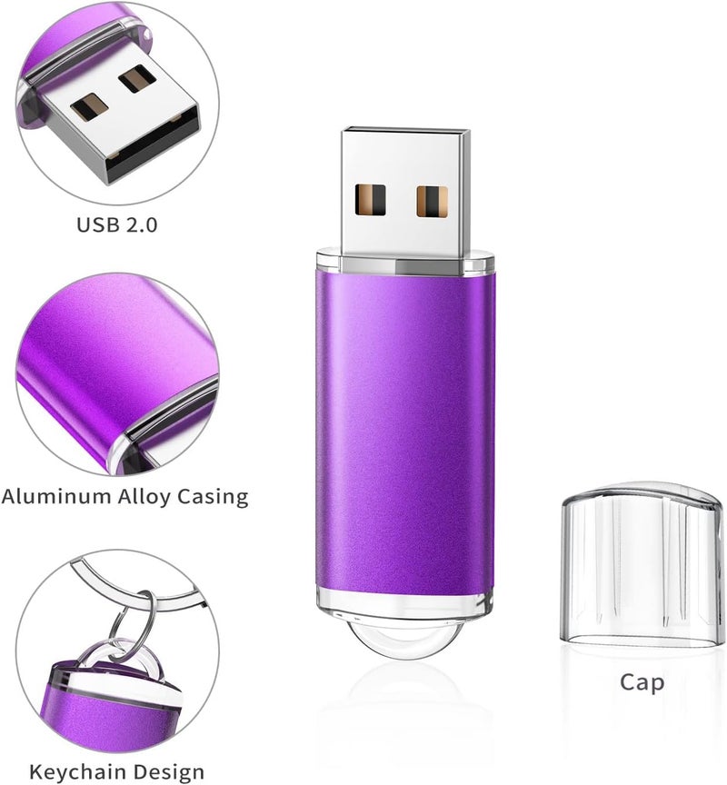 K&ZZ 4GB USB Flash Drive 5 Pack USB 2.0 Memory Sticks Flash Drives Easy-Storage 4G Thumb Drive Gig Stick Zip Drive Pen Drive, Multicolored - Image 3