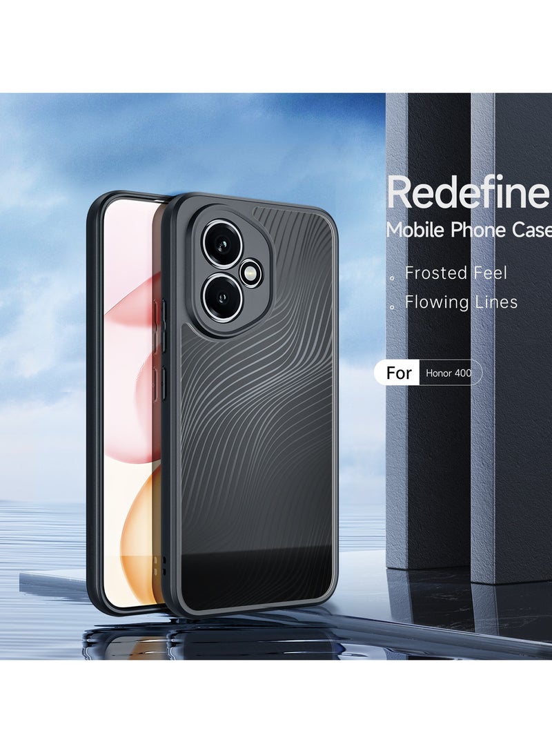 دوكس دوتشيز جراب ايمو دوكس دوكيس شفاف مضاد للاصفرار [غطاء خلفي صلب من البولي كربونات ومن السيلكون ] جراب واقٍ مقاوم للصدمات متوافق مع   Honor 400 (أسود) - Image 5