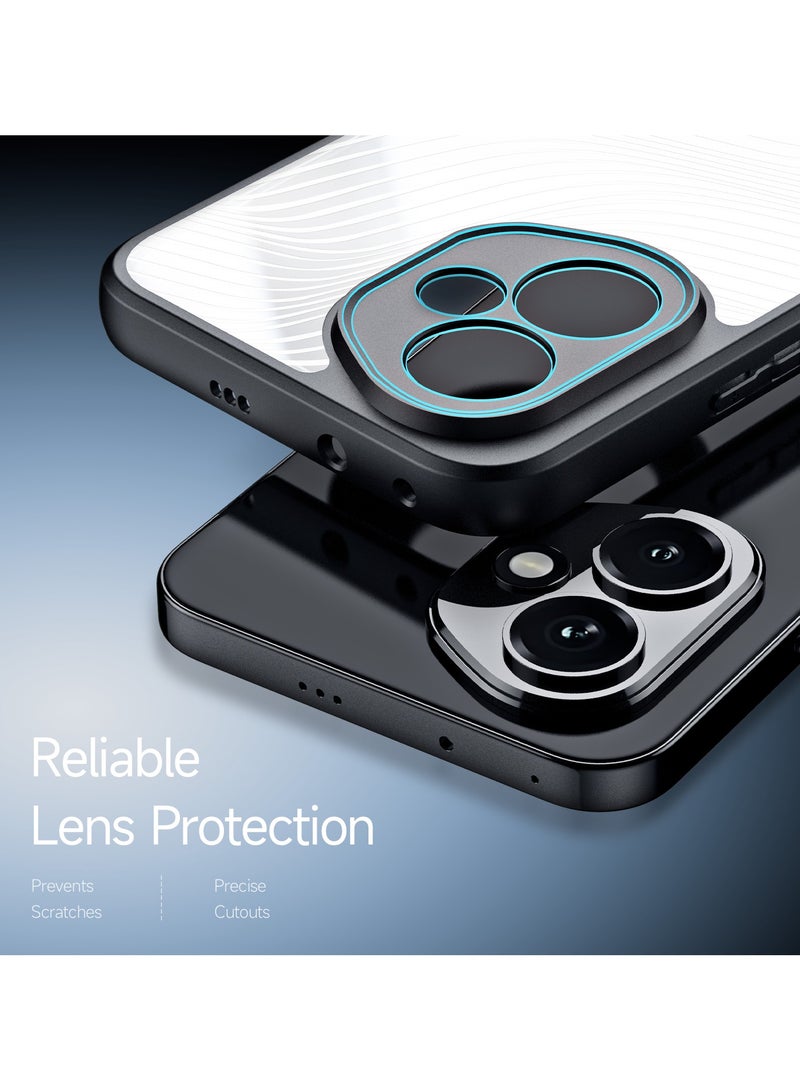 دوكس دوتشيز جراب ايمو دوكس دوكيس شفاف مضاد للاصفرار [غطاء خلفي صلب من البولي كربونات ومن السيلكون ] جراب واقٍ مقاوم للصدمات متوافق مع   Honor 400 (أسود) - Image 3