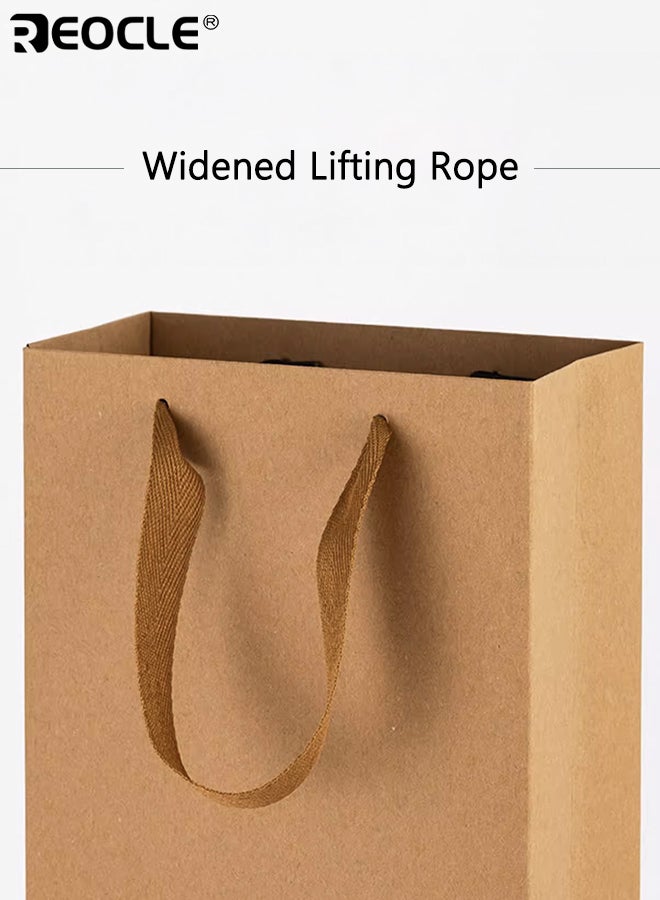 ريوكل 6 أكياس هدايا من ورق الكرافت للأطعمة الطويلة مع مقابض، تغليف صديق للبيئة لحفلات الزفاف، وأعياد الميلاد، وحفلات الاستحمام، وهدايا الحفلات، والأحداث الشركات. - Image 2