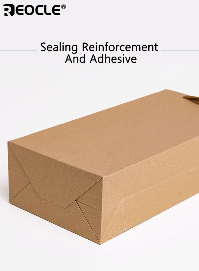 REOCLE 6PCS Kraft Paper Gift Bags Long  Bottle Bags with Handles Eco Friendly Packaging for Wedding Birthday Baby Shower Party Favors and Corporate Events - Image 4