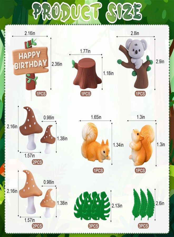 Knana 15Pcs Koala Cake Topper Koala Birthday Party Decorations with Mushroom for Koala Party Favors - Image 2