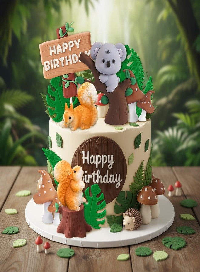 Knana 15Pcs Koala Cake Topper Koala Birthday Party Decorations with Mushroom for Koala Party Favors - Image 4