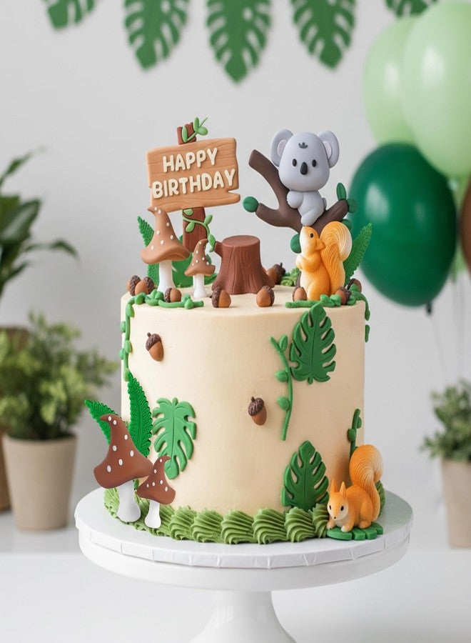 Knana 15Pcs Koala Cake Topper Koala Birthday Party Decorations with Mushroom for Koala Party Favors - Image 3