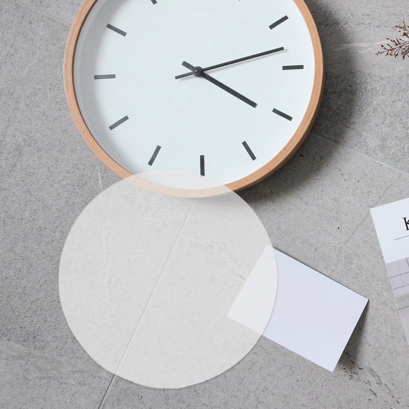 5pcs Wall Clock Face Cover - Replacement Acrylic Transparent Round Clock Dial Cover for Creative DIY Home Office Accessories - Image 5