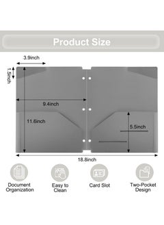 12 Pack Plastic Pocket Folders, Binder Dividers With Pocket, 3 Hole Punch Folder With Notches For Office Students And School, Letter Size, A4 Size - pzsku/ZC7EAF636153039918C41Z/45/_/1731922262/fe427aec-dd12-478f-9de4-f4bb81b72d44