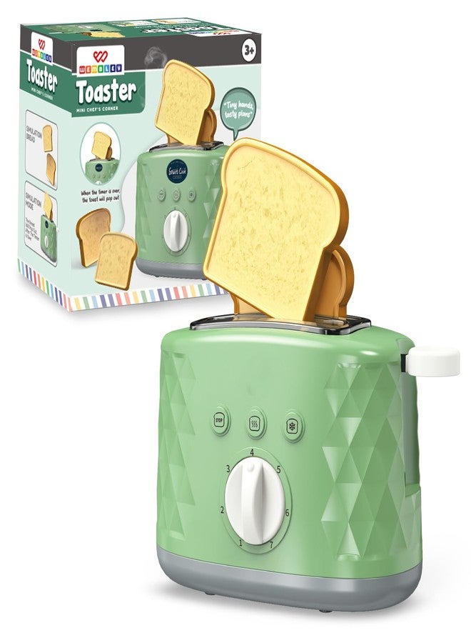 Wembley Mini Chef’s Corner Toaster Toy Set | Pop Up Toaster Kitchen Set for Girls| Toaster with Timer & 2 Simulated Breads | Pretend Play Kitchen Set for Kids Girls & Boys | Gift for Kids Age 3+ - Image 1