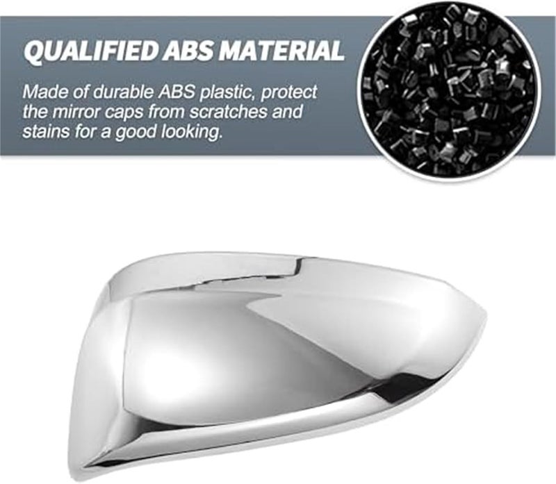 QASULER Chrome Plated Mirror Cover for Toyota HILUX - Image 2