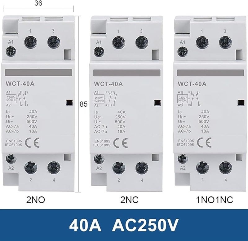Household AC Contactor DIN Rail Mount 63A 220V 1NO1NC 2P 2NO2NC 4P - Image 4
