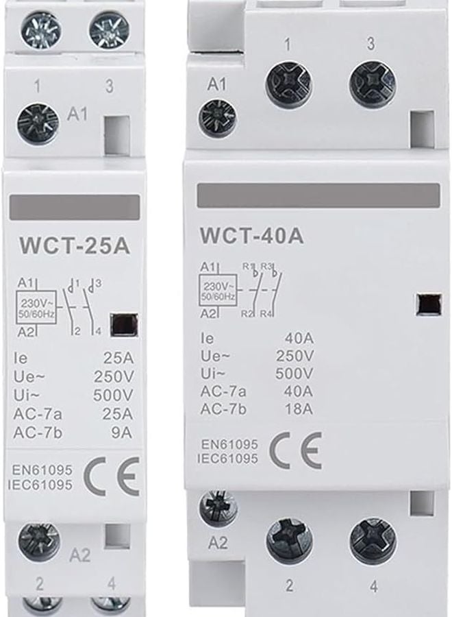 Household AC Contactor DIN Rail Mount 63A 220V 1NO1NC 2P 2NO2NC 4P - Image 1