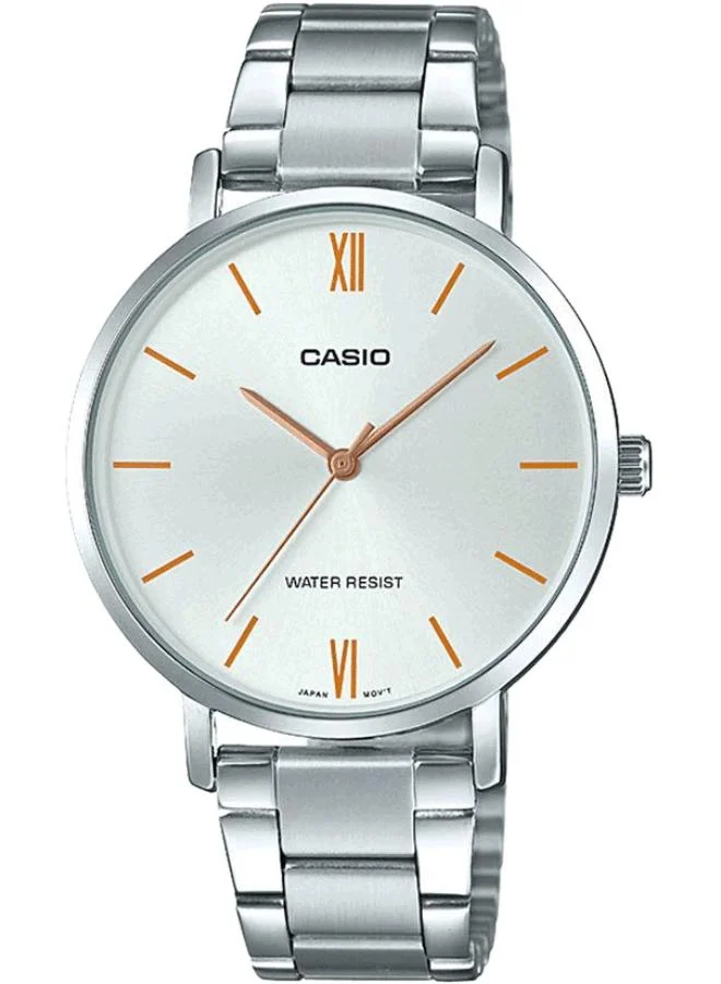 كاسيو Women's Stainless Steel Analog Watch LTP-VT01D-7BUDF - 34 mm