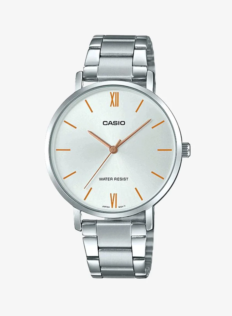 كاسيو Women's Stainless Steel Analog Watch LTP-VT01D-7BUDF - 34 mm