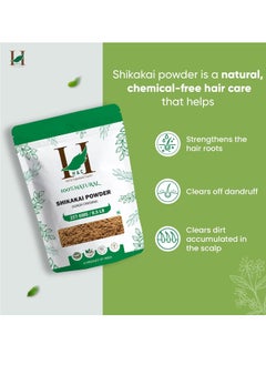 H&C خبير مكونات الأعشاب مسحوق شيكاكاي (أكاسيا كونسينا) الطبيعي بنسبة 100% من إتش آند سي هيربال إنغرينتس لحزمة الشعر | بلسم ومنظف ممتاز للشعر  - Image 2