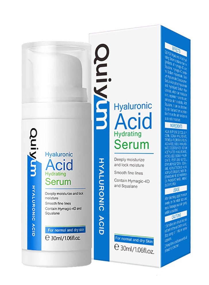 كويوم مصل مرطب بحمض الهيالورونيك، 30 مل، يرطب البشرة بعمق، ينعم الخطوط الدقيقة، يعزز المرونة، للبشرة العادية والجافة، يقوي حاجز الجلد، ينعم التجاعيد - Image 1