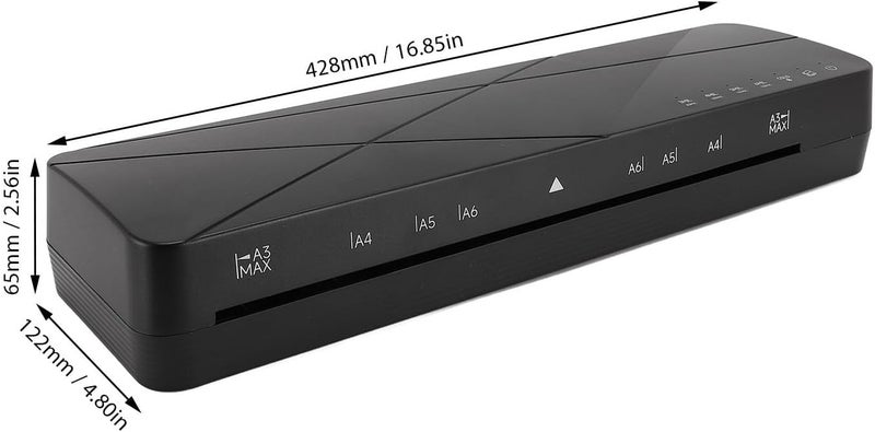 A3 Laminator Machine Fast Preheating 355mm / min Speed 4 Thickness Options Film Release Reminder Versatile for Various Sizes (US Plug AC110-120V) - Image 2