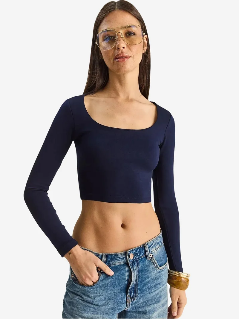 Bianco Lucci LUCCI Basic Crop Top