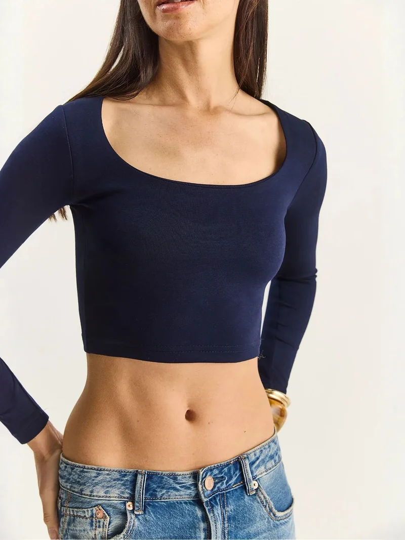 Bianco Lucci LUCCI Basic Crop Top