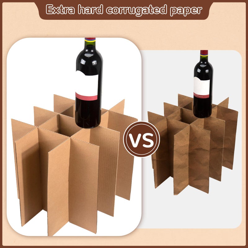 fuceury 3 Sets of Glass Dividers for Bo x Packing Boxes Kit for Movin Dishes Wine Boxes for Movin, Packing Supplies for Moving Fits in 16 x 12 x 12 Inch Box (Box Not Included) - Image 5